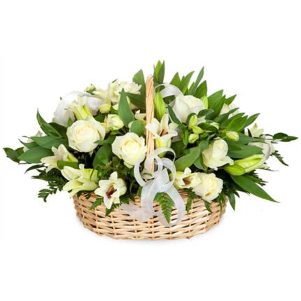 Ivory Bloom Basket