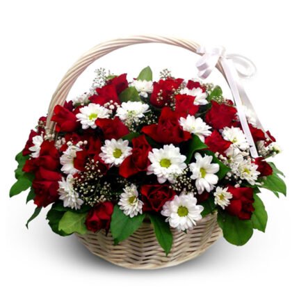 Roses Arrangement in a Basket