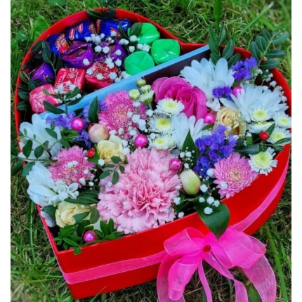 Box Arrangement (Flowers, Candies)